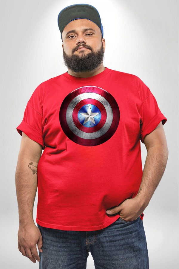 Plus size captain america shirt deals