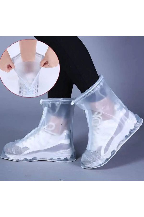 Plastic shoe covers for rain on sale