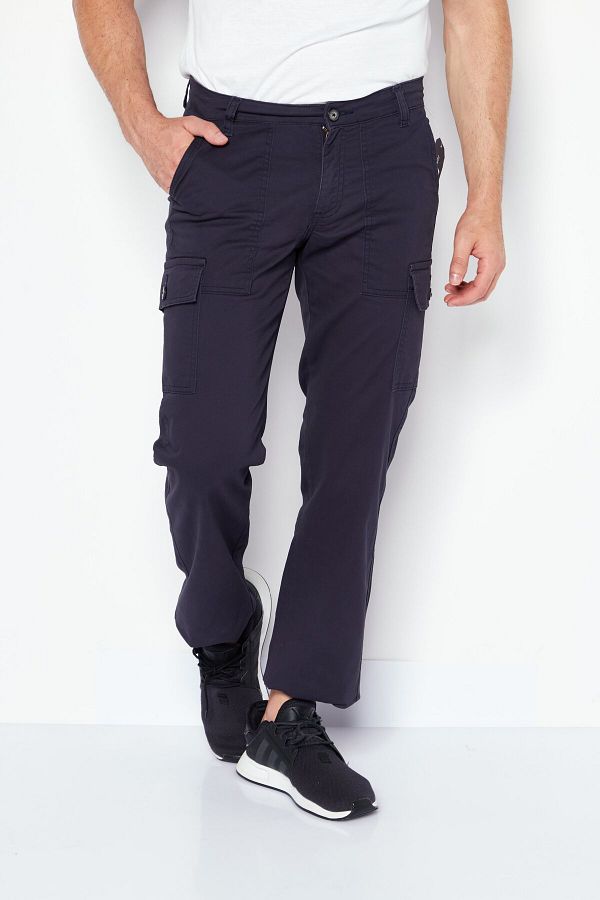 Nautica Men Slim Fit Plain Cargo Pants Navy Trendyol