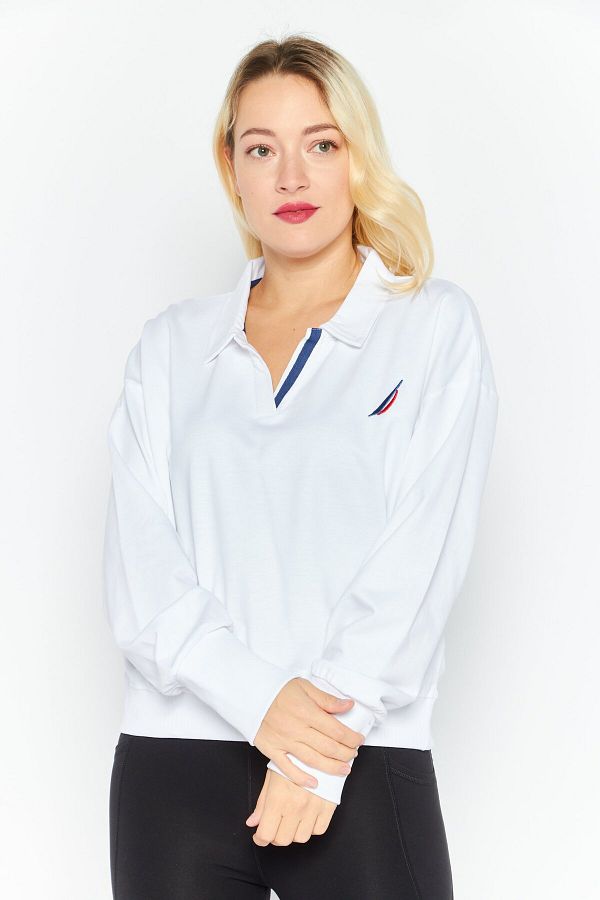 White nautica sweatshirt store