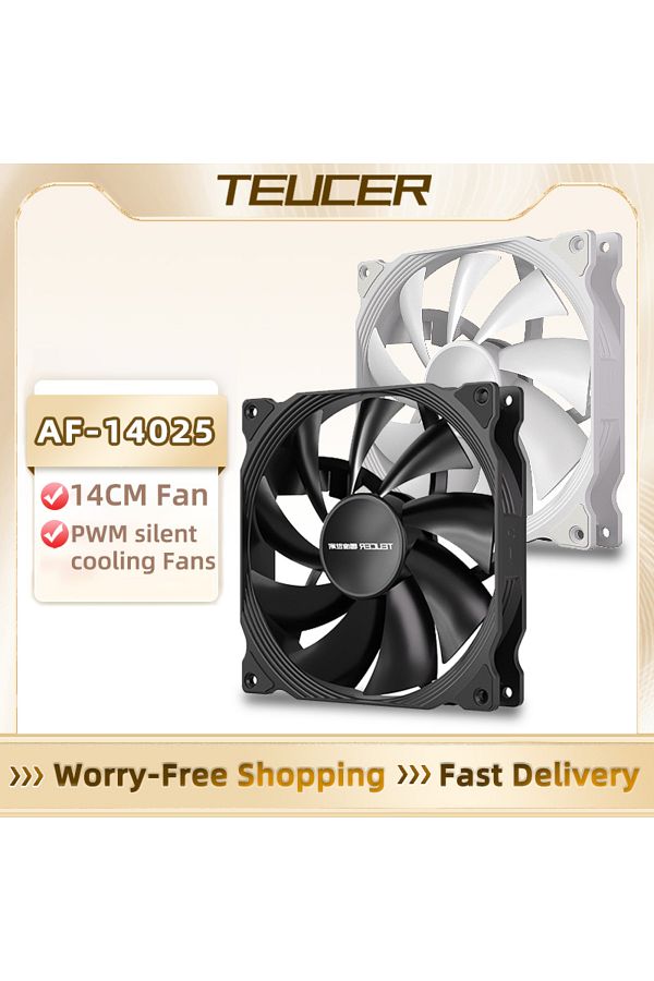 TEUCER 140mm High Performance Cooling Case Fan - 4-Pin Pwm