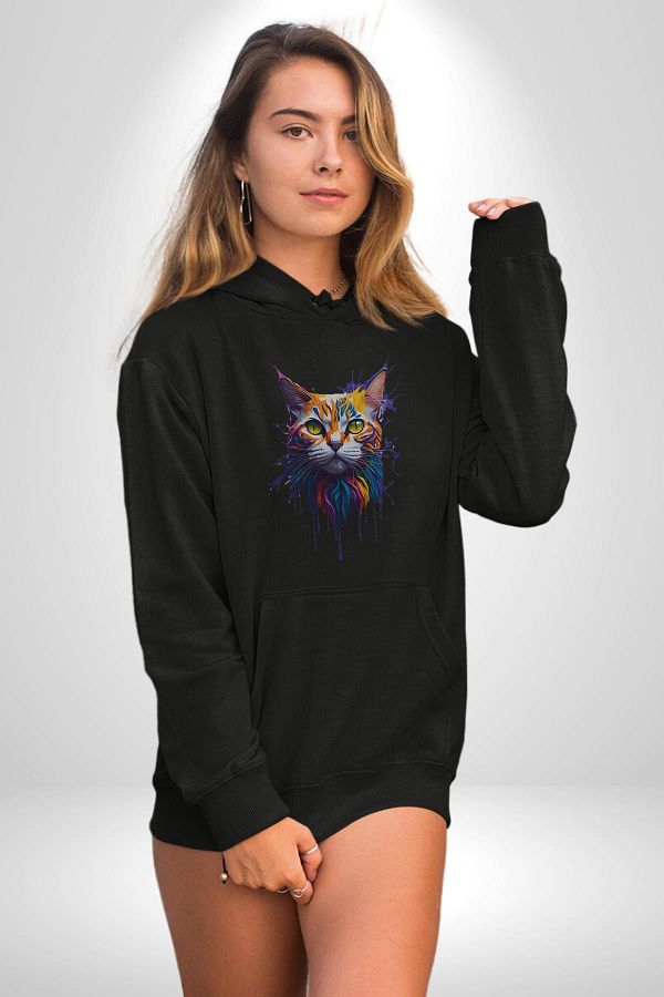 Lightning cat sweatshirt deals