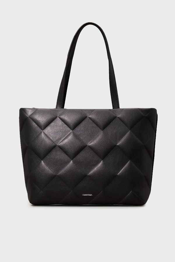 Calvin Klein-Geometric Pattern Zippered Tote Bag - K60K 612906 Beh 1