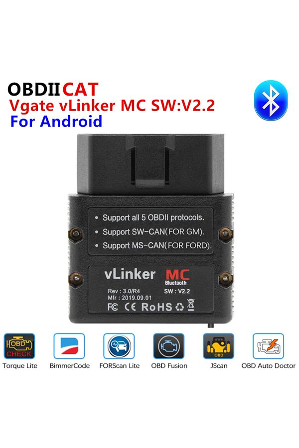 Vgate-OBDIICAT-VLinker MC+ ELM327 Bluetooth3.0/ 4.0 OBD2 ELM 327 Wifi Car Diagnostic For IOS Android Sc... 1