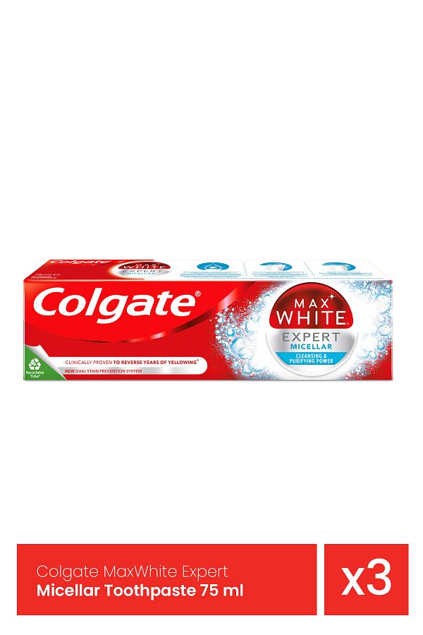 Colgate-MaxWhite Expert Micellar Toothpaste 75 ml x 3 pieces 1