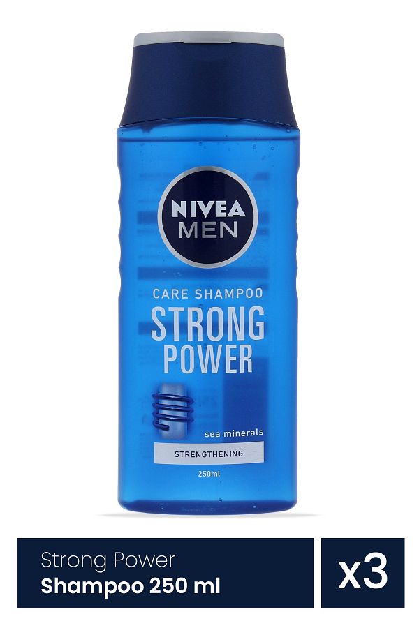 NIVEA-Strong Power Shampoo 3 Pieces x 250 ml 1