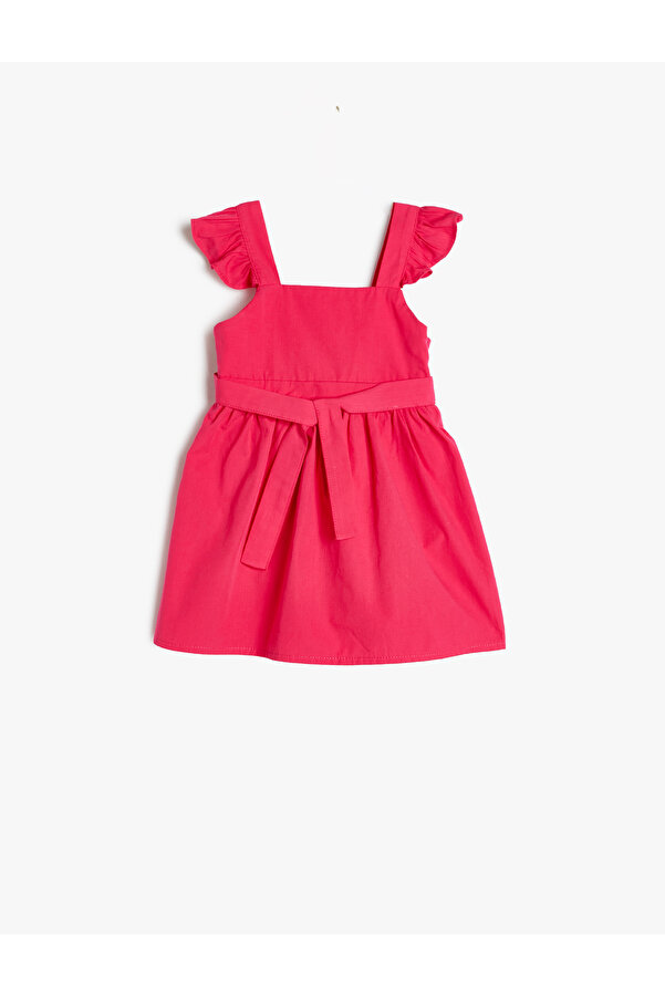 Koton Kelebek Kollu Beli Bağcıklı Elbise