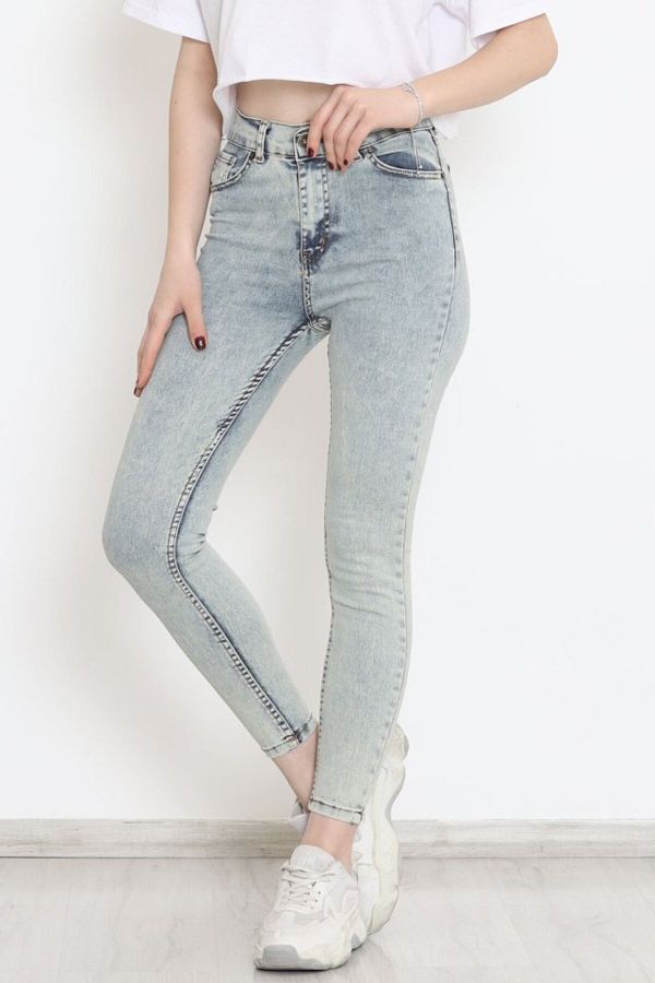 Snow washed jeans sales