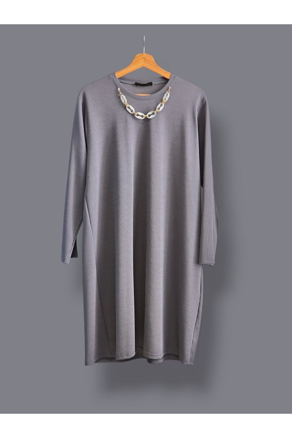 ENDAMIM-Large Size Tunic - Twist Knitted Fabric, Lycra 1