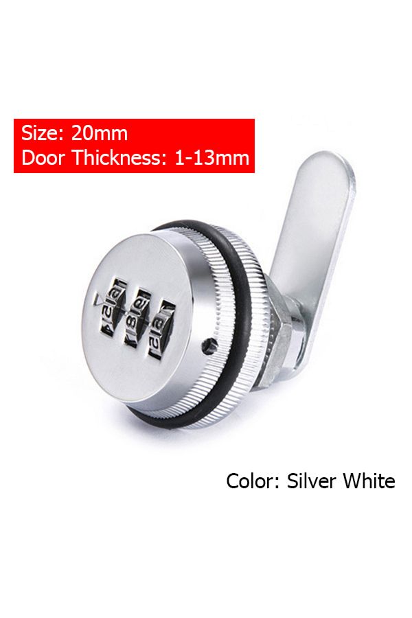 Choice-KAK Combination Cabinet Lock Black/Silver Zinc Alloy Password Locks Security Home Automation Cam ... 1