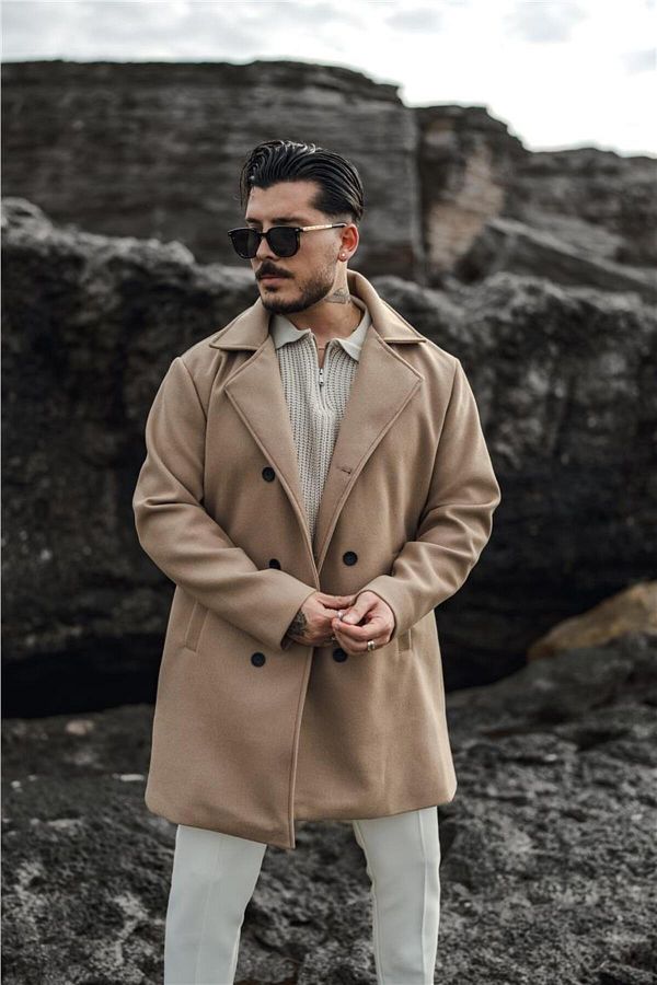 OUTFİT MAN-Beige Men's Cashew Coat 1