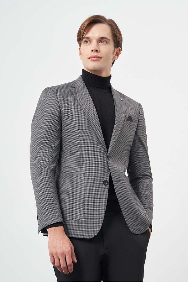 Houndstooth print jacket hotsell