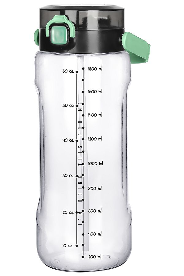 Emofom Watermode 2 Liter Sports Water Bottle with Straw 2000 ml Motivation Giant Water Bottle Gym Water Bottle Trendyol