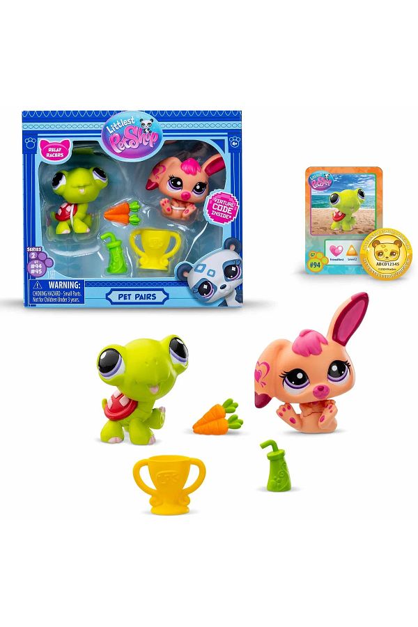 Littlest Pet Shop-Series 2 Turtle and Rabbit Lps Toddlers Set of 2 Figures 1