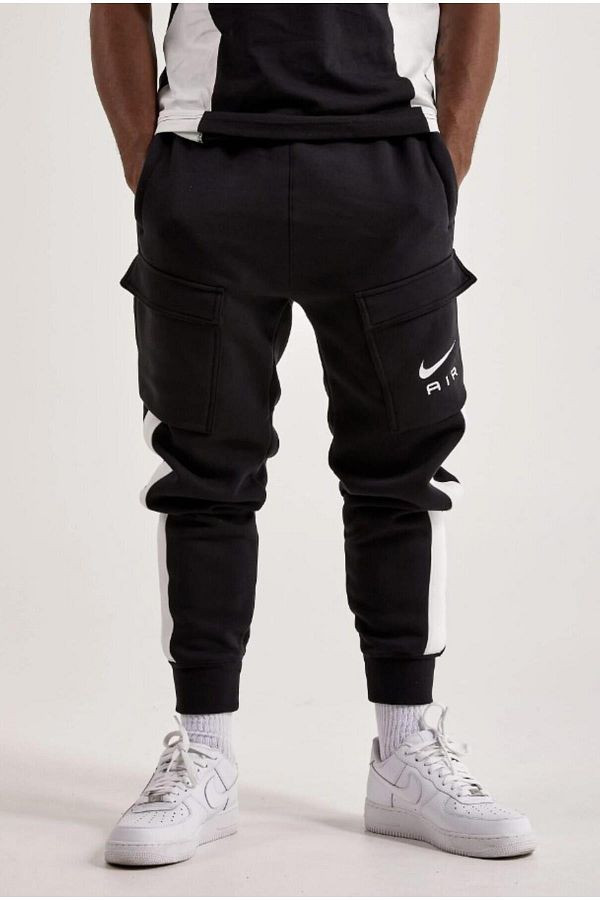 Nike Swoosh Air Fleece Cargo Men s Black Sweatpants Trendyol