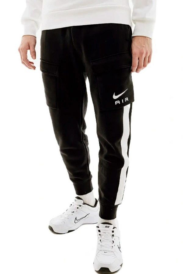 Nike Swoosh Air Fleece Cargo Men s Black Sweatpants Trendyol