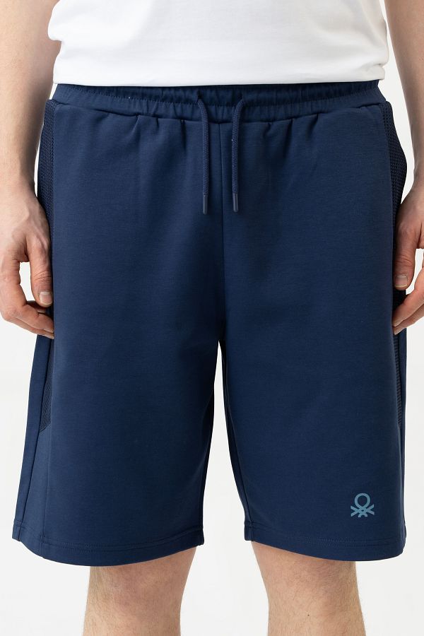 Benetton-Pantaloni scurți Benetton pentru bărbați - bleumarin 1
