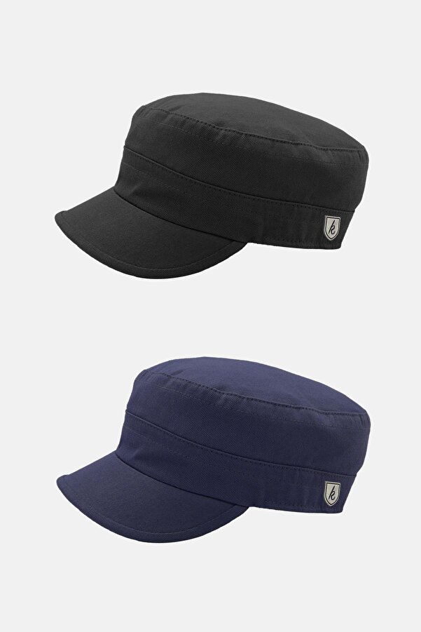 Külah Men's Fidel Castro Hat 2-Piece Cap with Rosette Detail