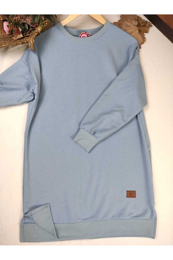 ALM NA Two Yarn Cotton Combed Tesetures Tunic Sweatshirt Trendyol