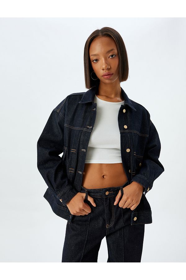 New look black oversized denim jacket hotsell