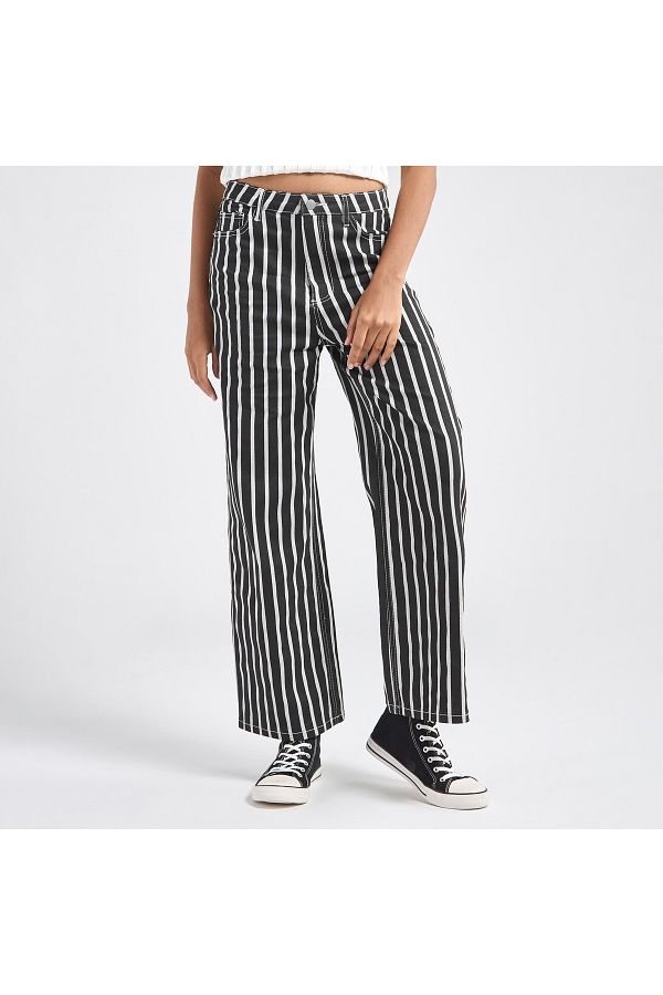 Wide striped pants clearance