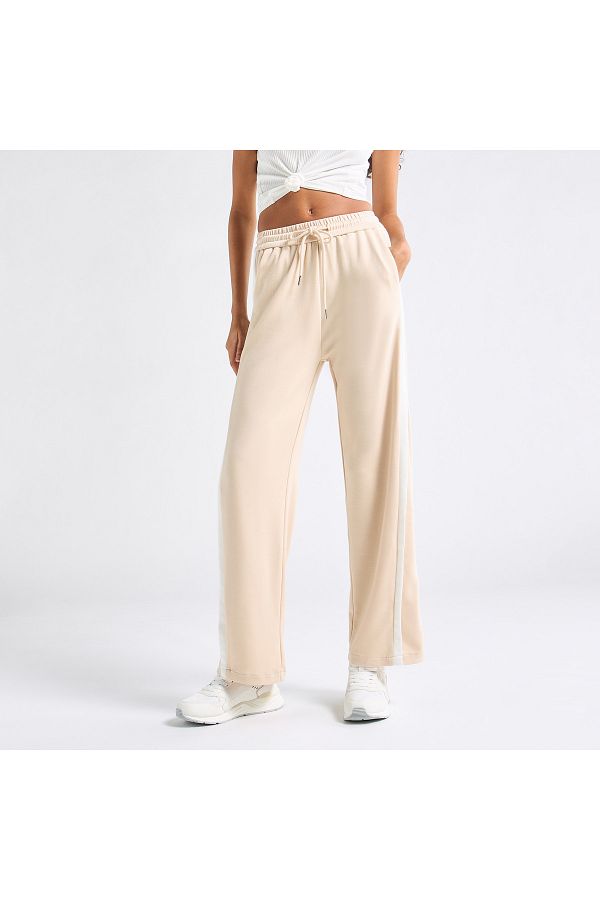 FAV-Panelled Track Pants with Drawstring Closure and Pockets 1
