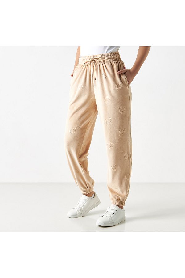 SP Characters-Embossed Joggers with Drawstring Closure and Pockets 1
