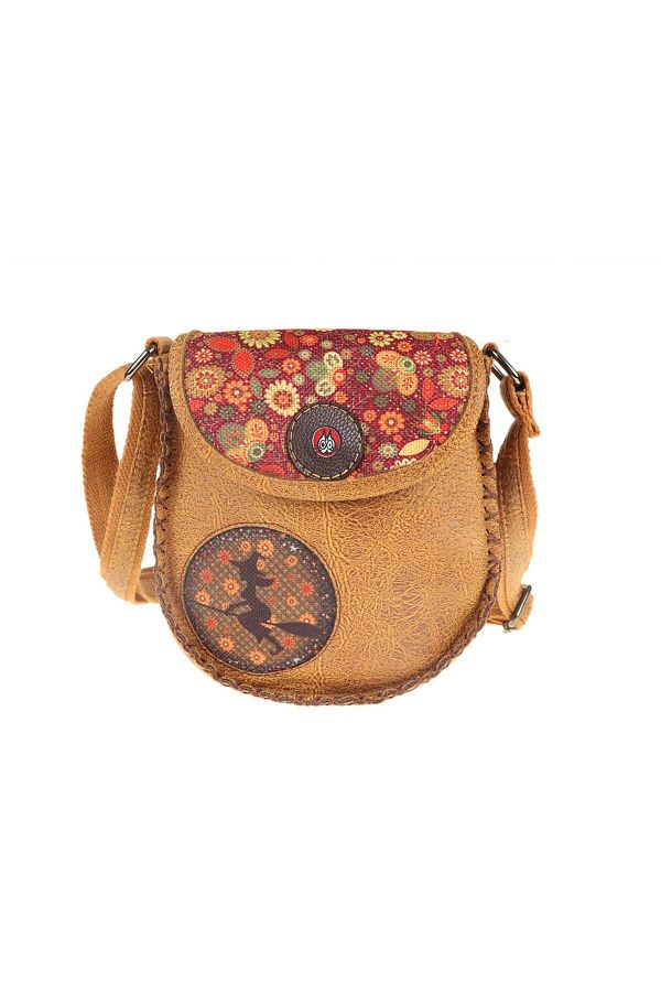 Attach-Mustard Yellow Braided - Witch Design Crossbody Bag 1