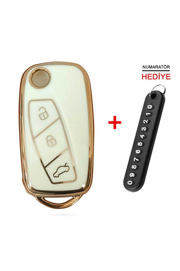 babikamium-White Auto Key Control Container Case Auto Keychain with Fiat Linea, Ducato, Boxer, Jumper Rack 1
