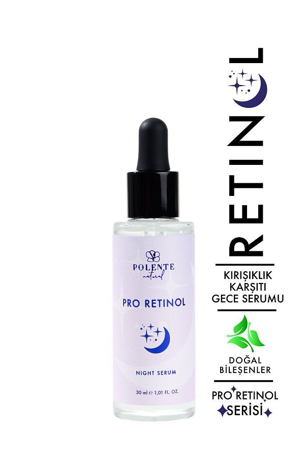 Polente Natural-Pro Retinol Night Serum - Anti-Aging Night Care Serum with Retinol (30 ml) 1