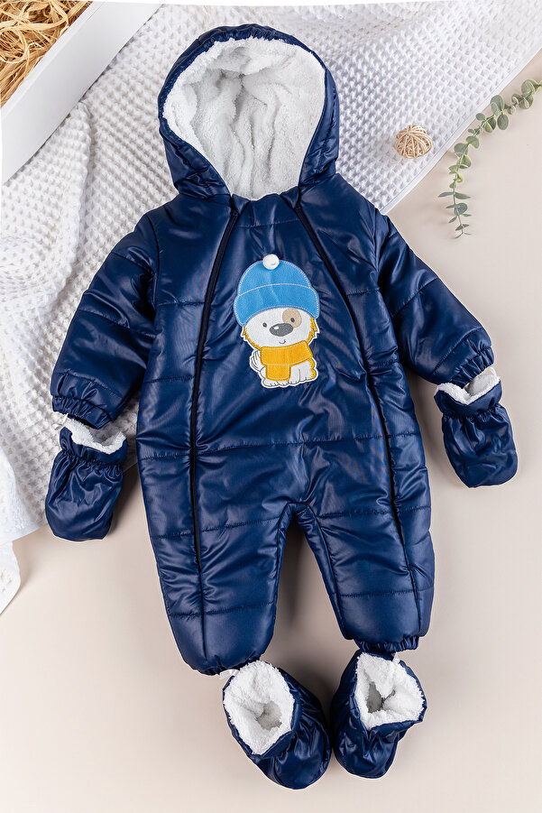 Babymod Peluş Astarlı Kız Erkek ebek Astronot Tulum