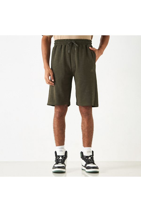 Kappa-Textured Shorts with Drawstring Closure and Pockets 1
