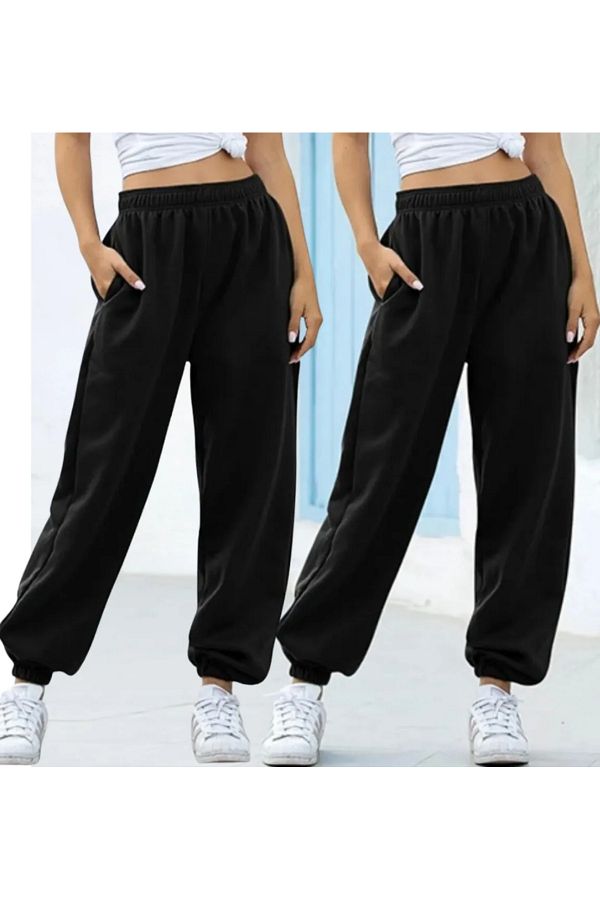 BAWALL High Waist Women s Jogger Sweatpants Set of 2 3 Thread 100 Cotton Trendyol