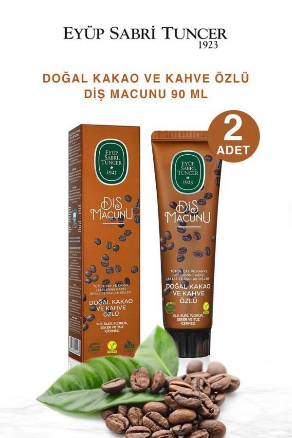 Eyüp Sabri Tuncer-90 ml X2 Natural Cocoa and Coffee Extract Toothpaste 1