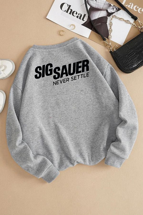 Massgai-Sig Sauer Printed Unisex Oversize Sweatshirt - Crew Neck Hoodie 1