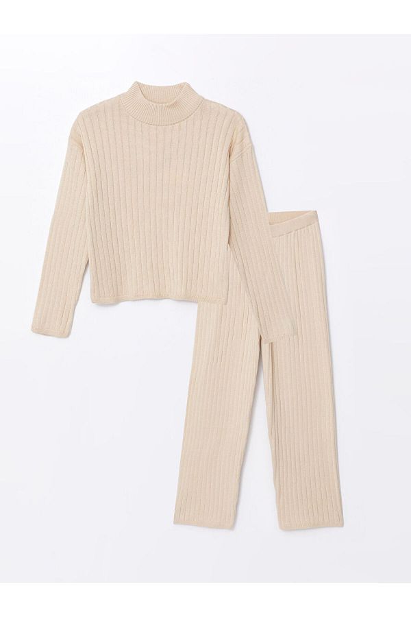 LC Waikiki-Girl - Half Turtleneck Sweater and Pants Set 1