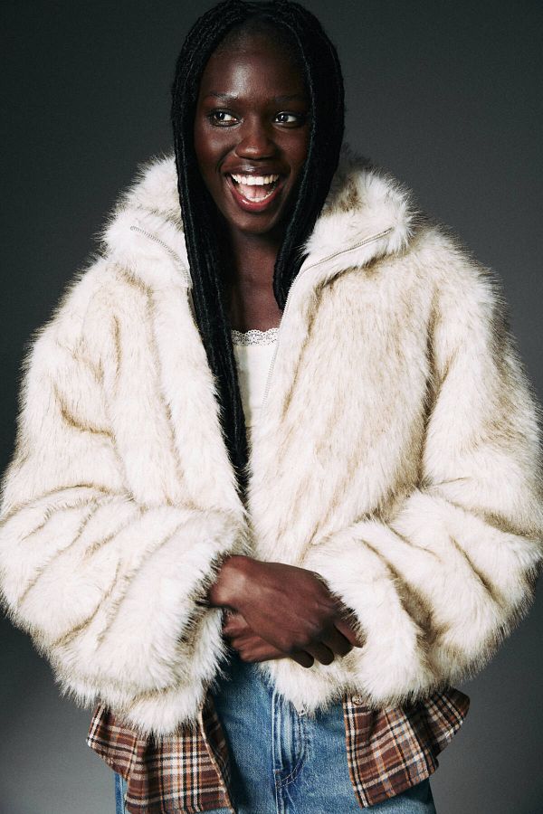 ☆JADED LONDON UK☆ Bear Faux Fur Hooded Jacket (JADED LONDON/ジャケット)  JMJK4909【BUYMA】