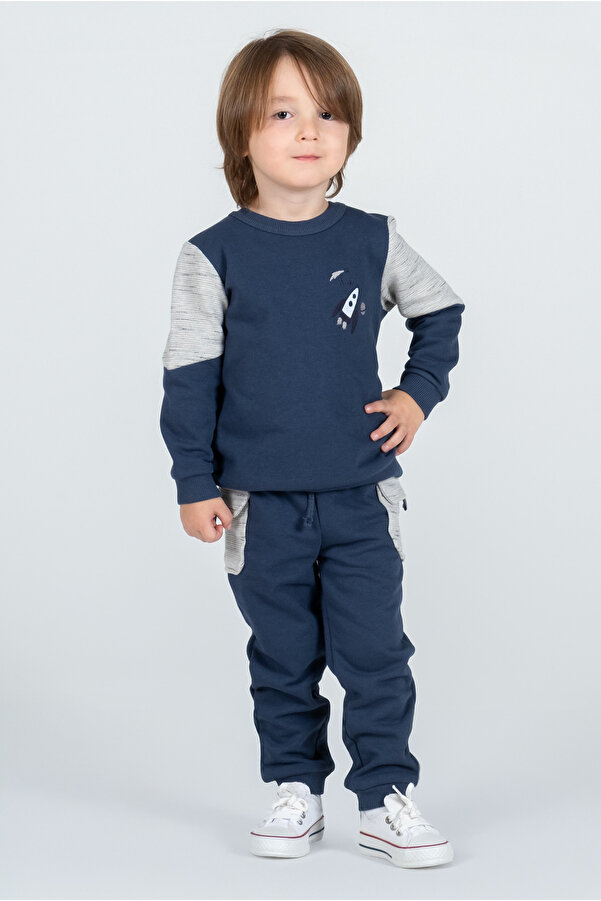 Kyron Erkek Çocuk  Rahat ve Sevimli  Desenli Takım - Alt Üst Set  - Günlük Kullanıma Uygun