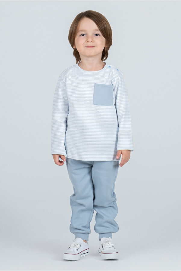 Kyron Erkek Çocuk  Rahat ve Sevimli  Desenli Takım - Alt Üst Set  - Günlük Kullanıma Uygun