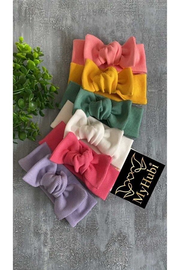 MyHubi 6'lı Kombin El Yapımı Ribana Kız Bebek Bandana