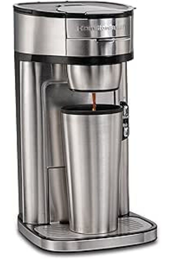 Hamilton Beach-Scoop® Single-Serve Coffee Maker, Brews 250-410 ml Cups Coffee in mins, 2 Metal Filters 1