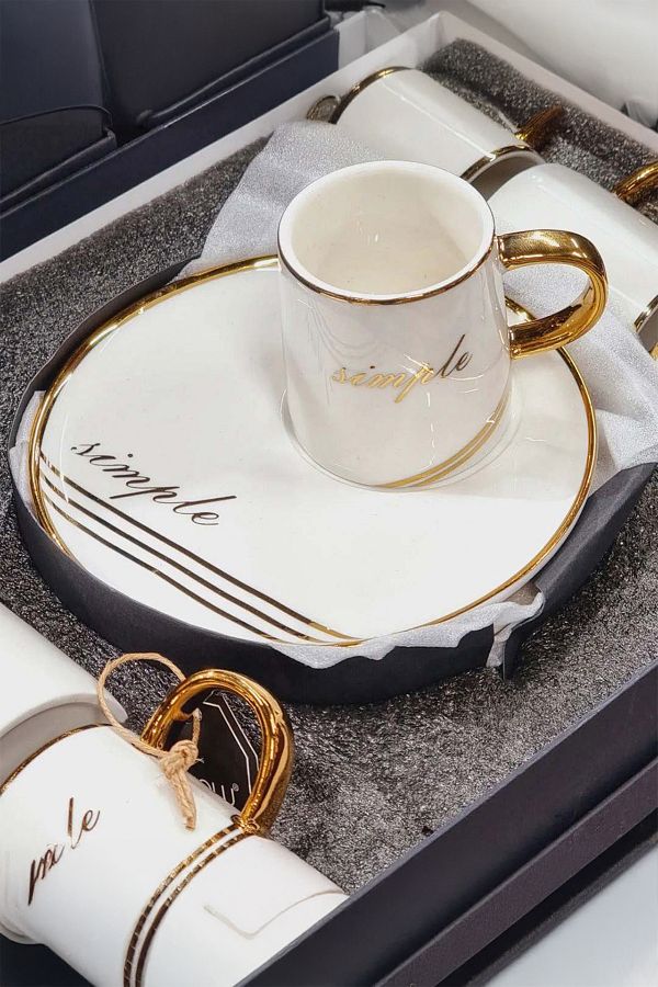 AROW-Tr-2953 12 Piece Porcelain Coffee Cup Set for 6 People 1