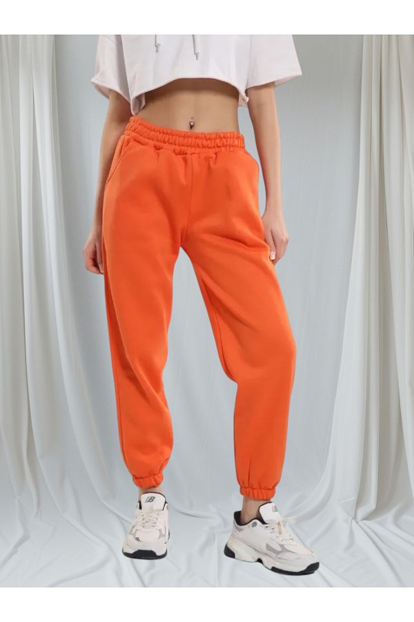 FIT LUXURY Winter High Waist Fleece Inside Skinny Leg Cotton Jogger Sweatpants Trendyol