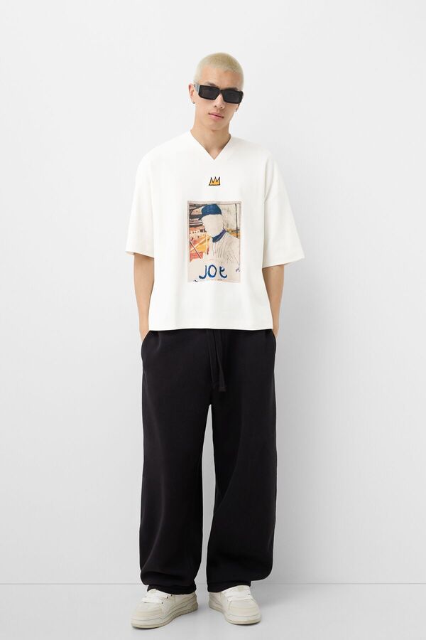 Bershka 新品 ハイスクールミュージカル スウェットシャツ　Sサイズ Bershka Short sleeve Jean-Michel Basquiat T-shirt- Trendyol