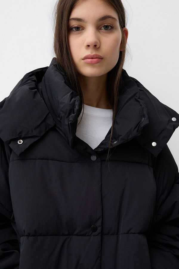 Bershka puffer jacket with hood 2025