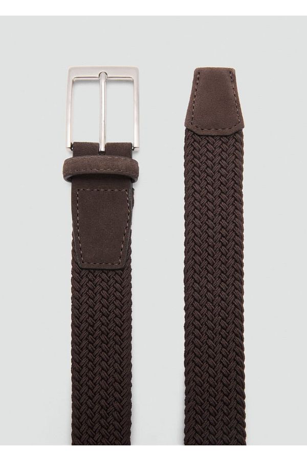 MANGO Man-Elastic Belt with Mesh Pattern 1