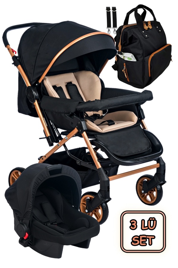 4 Baby Travel Sistem Bebek Taşıma Puseti Ve Çift Yönlü Bebek Arabası Ayak Örtüsü Hediyeli