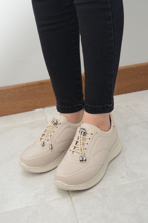 AYAKKABI BUYUSU Orthopedic Daily Pu Leather Soft and Light Skin Shoes Trendyol