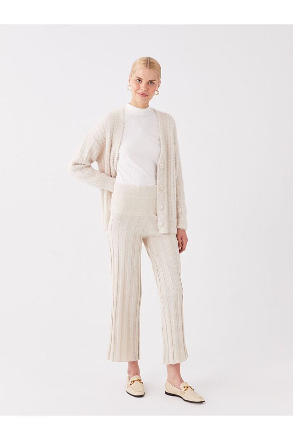 LC Waikiki-Pantaloni largi LCW Modest pentru femei, cu talie elastică 1