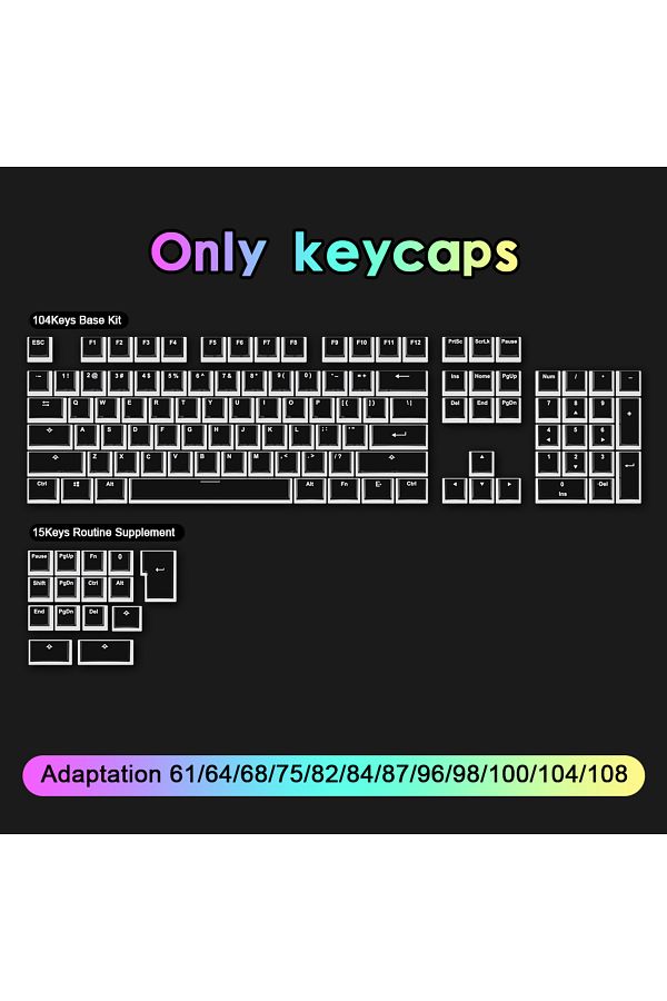 Romoral-PBT Keycaps 119 Keys OEM Profile Set Custom Keycap for Key Caps Pudding keycap For MX Switch Mech... 1